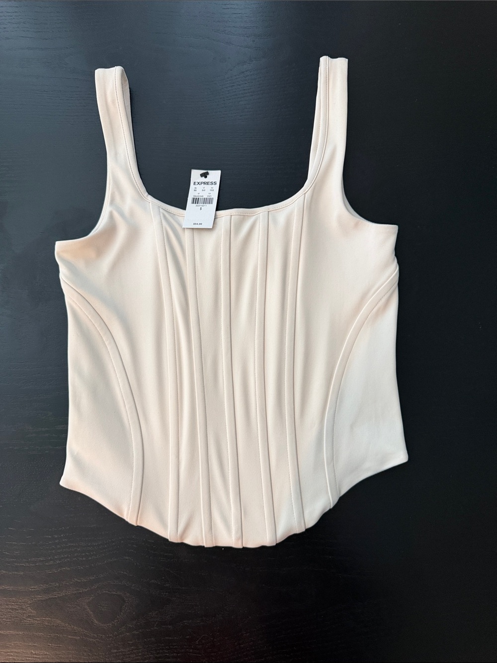 Express - Body Contour Cream Corset Tank Top